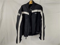 Black whit trim motorcycle jacket SZ xl