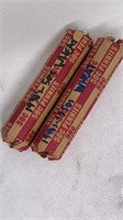 (2) rolls of wheat pennies 1930s-1950s