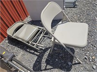 5 metal folding chairs