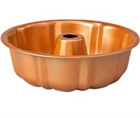 Miles Kimball Copper 10" Fluted Cake Pan