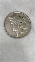 1927-D Peace silver dollar in hard case