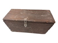 Primitive European Wood Trunk with Angled Sides