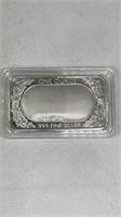 One ounce .999 fine silver bar