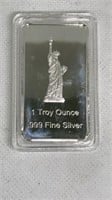 One Troy ounce .999 fine silver bar