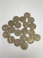 20 Partial Date Buffalo Nickels