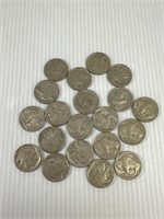 20 Full Date Buffalo Nickels