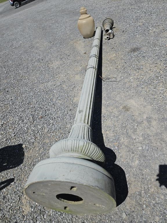 Vintage lamp post approx 14 ft tall