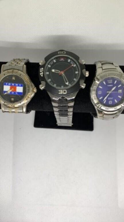 (3) stainless watches - Tommy Boy Quartz, Polo,
