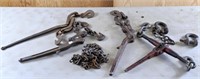 Assortment of chain binders, clevises, chain, etc