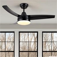 42in Black Ceiling Fan  Adjustable Light