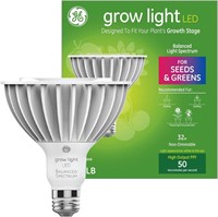 2X/BID GE Grow LED Light Bulb, PAR38 A114