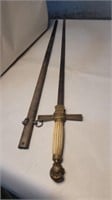 Knights of pythias ceremonial sword with sheath