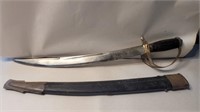 Saber with sheath marked made in India 18in long