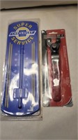 Chevy metal thermometer  12in and adjustable pin