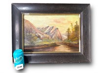 Vtg. Framed Landscape Oil Painting 24x18.5"