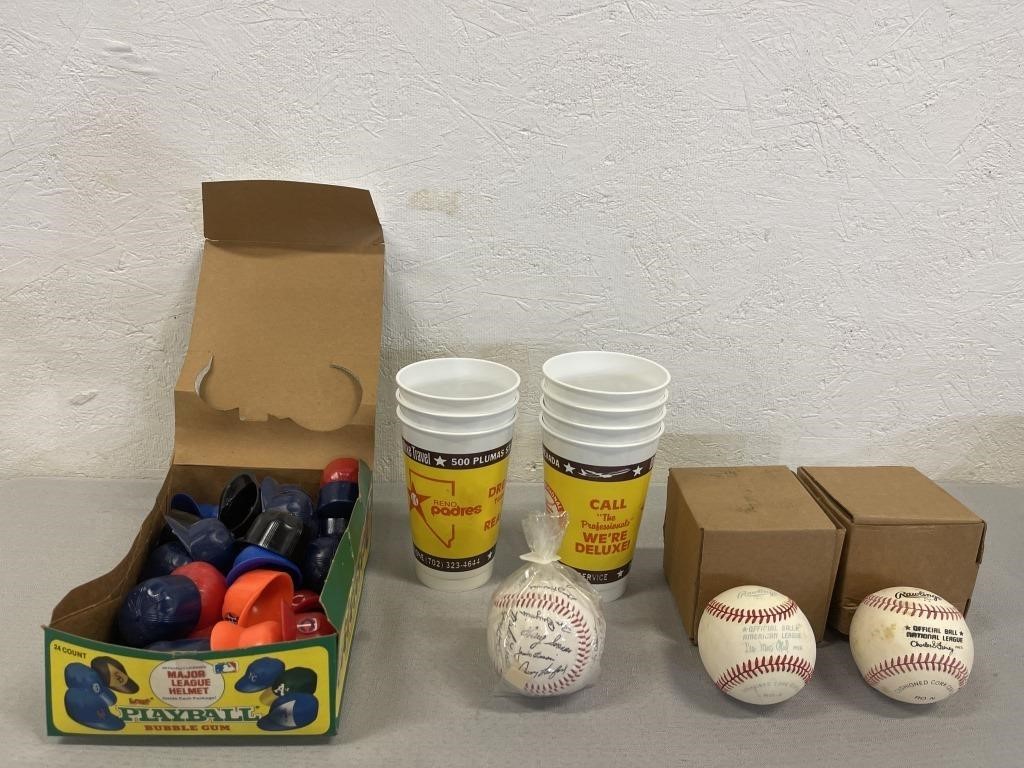 Vintage Baseball 2" Plastic Caps & More