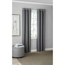 1pr Grey Flannel Blackout Curtains 37"x84" A8