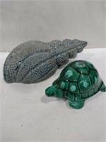 Ceramic shell and turtle