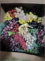 Lot of rubber fake grapes