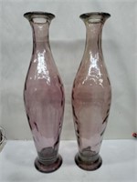 2 glass vases 16.5