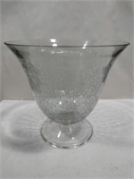 Crackle glass pedestal 9x8.5