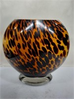 Leopard design blown glass base 10x10