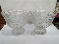 2 crystal candy dishes