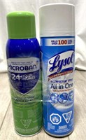 Microban And Lysol Disinfectant Spray