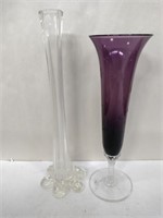 2 Bud vases 11 inches