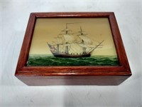 Wooden ship box 5x2