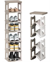 Shoe Rack for Closet Floor, 7 Tier Foldable