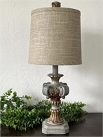 Classic Grey & Gold Table Lamp Works
Made of