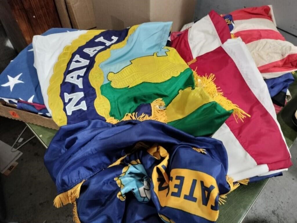 Lot of flags USA ,naval seal,US Navy some damaged