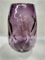 Purple glass vase 9 in