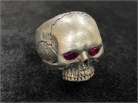 Uniquable Sterling Silver Skull Ring