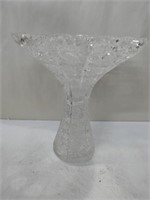Bohemia hand cut lead Crystal vase 8 in
