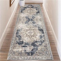 SHACOS Area Rug 4ft Round Rug Medallion Rugs Faux