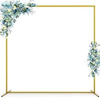 Wedding Arch Backdrop Stand, 6.6x6.6 FT Gold