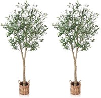 SOGUYI Artificial Olive Tree 5ft Tall Fake Plant,