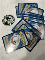 22 Pokemon cards plus hologram