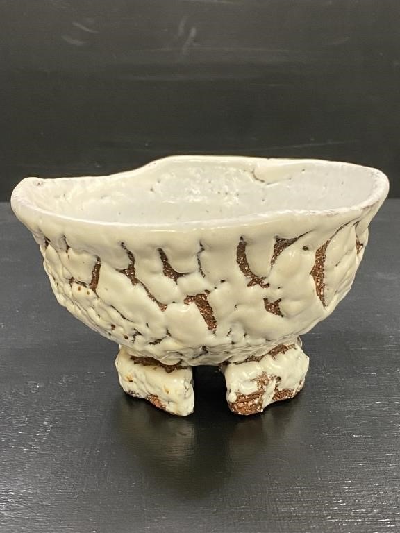 Japanese Hagiyaki Pottery Ceramic Bowl