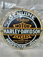 Harley-Davidson button sign 14 in