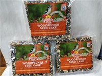 3 woodpecker seed cake