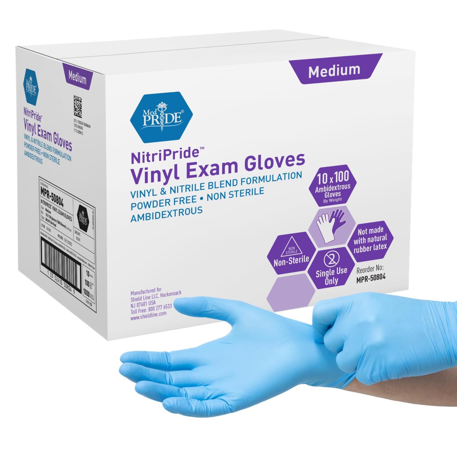 1000 Nitrile-Vinyl Blend Exam Gloves, Medium