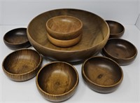 Wooden Salad Bowl Set