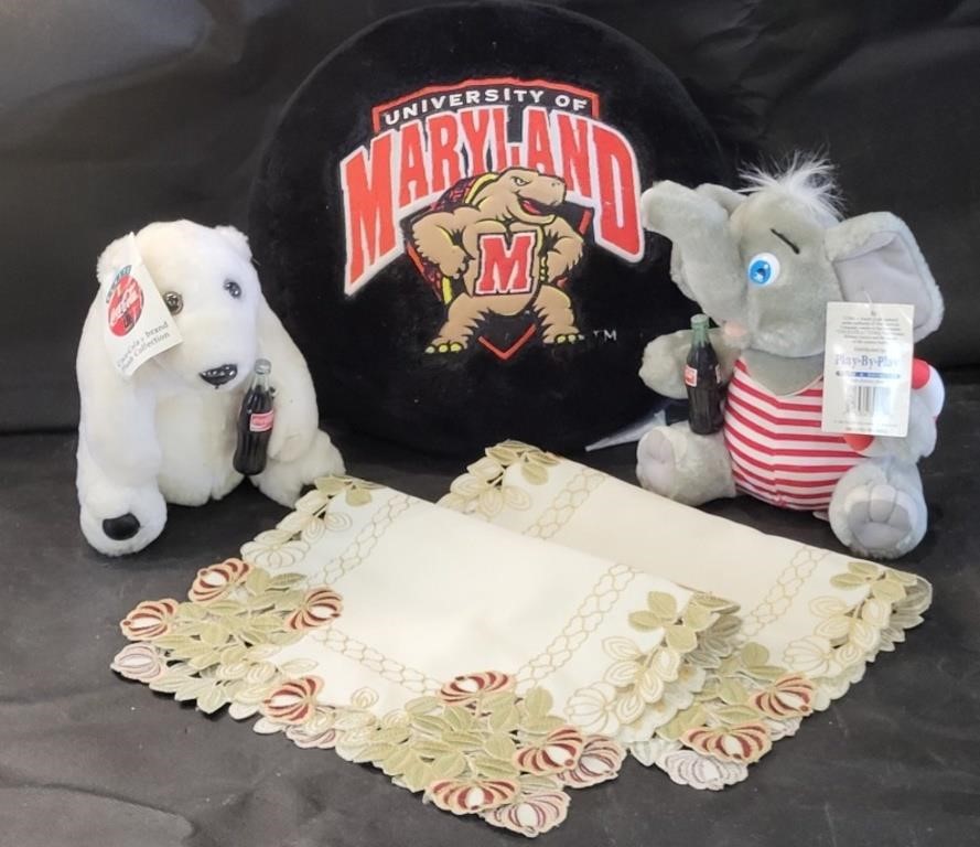 Coca Cola Stuffies, MD Terps Pillow & More