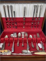Silver Plate Flatware and Serving Utensils
