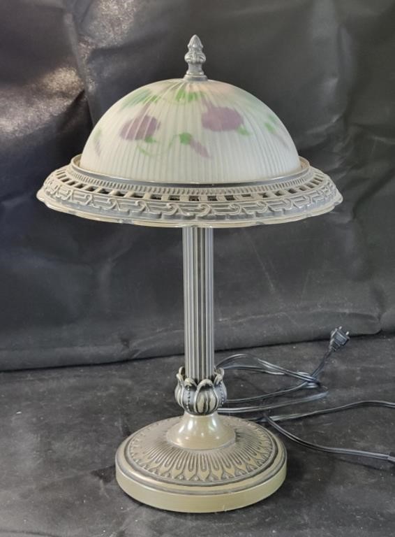 Reverse Painted Shade Desk Lamp