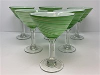 Cased Art Glass Margarita Goblets