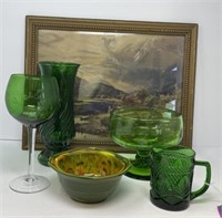 Green Glass, Print, Pottery